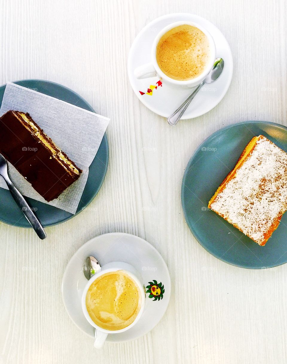 Cakes and coffee