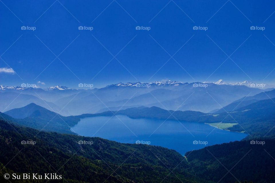 The full view of mighty Rara Lake (2990m) in Nepal.