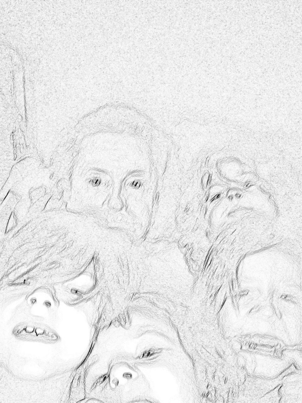 Digital sketch - family 