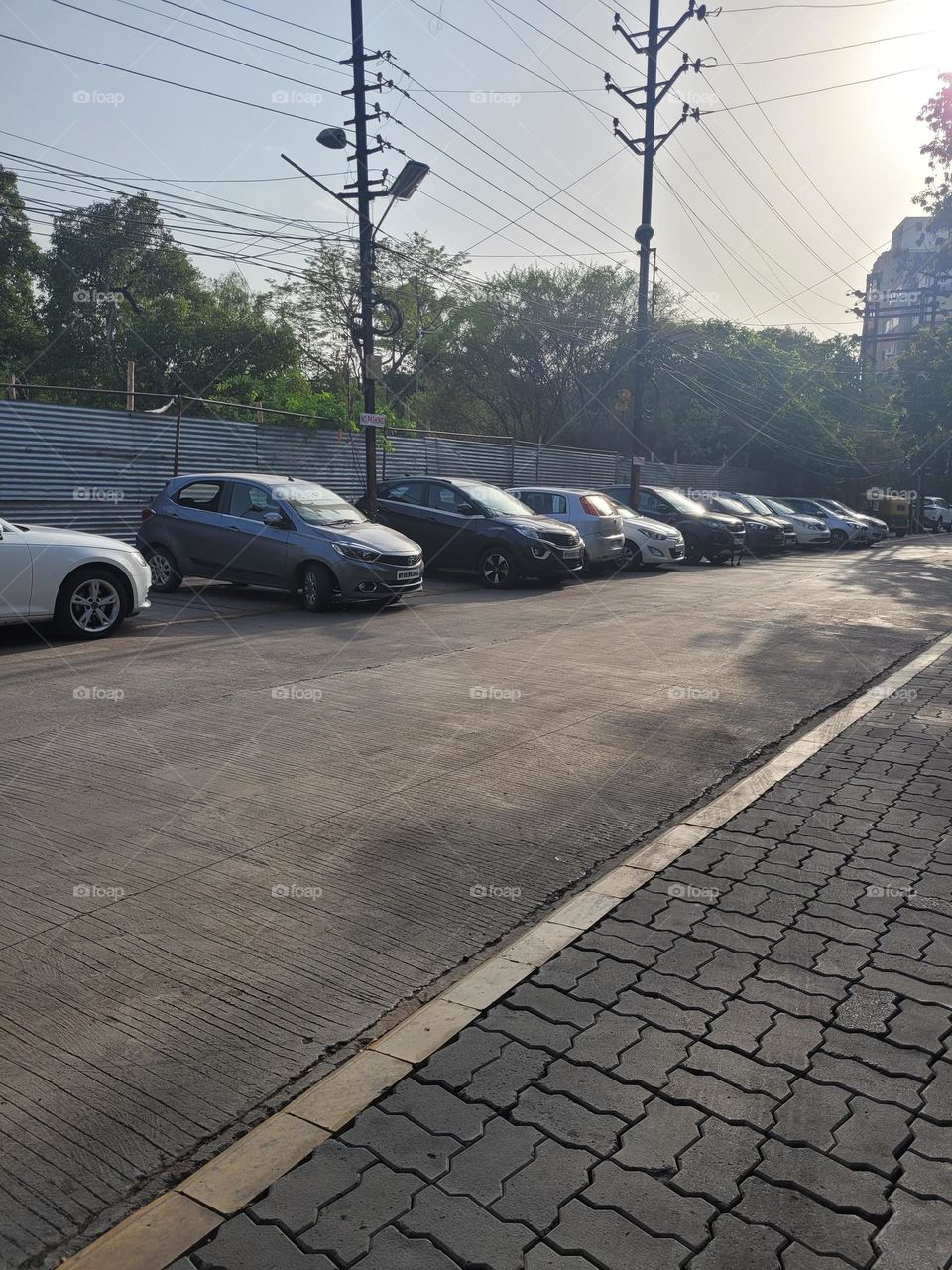 a queue of cars at a service station in indore india