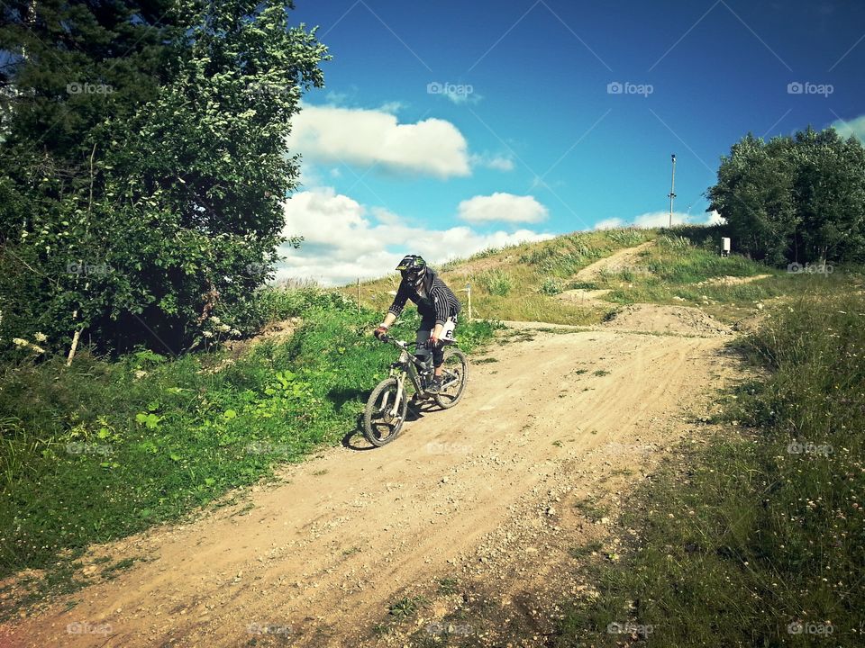 Downhill biking