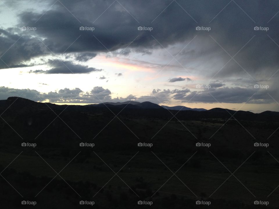 Colorado mountains sunset