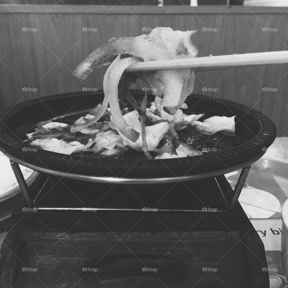 vege's and hot claypot. simple dinner Japanese food