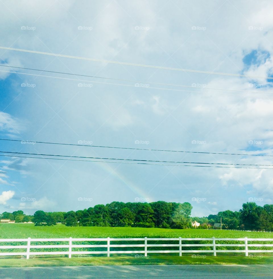 Rainbow and countryside view 🌈