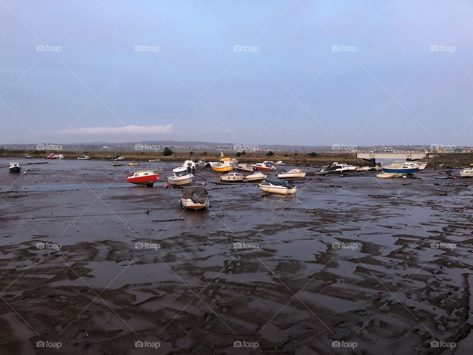 Cockwood Harbor in Devon in glorious late afternoon sunshine.