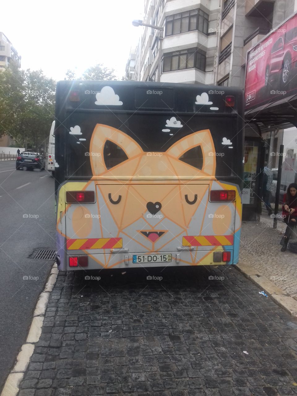 Grafite em Autocarro Lisboa Portugal
