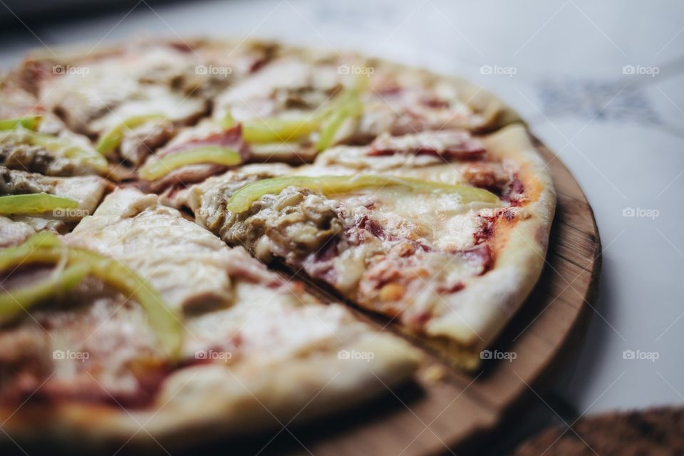 Close-up of pizza