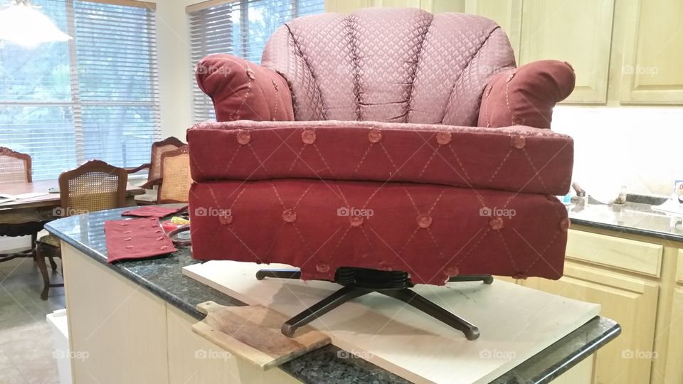 reupholstering swivel chair