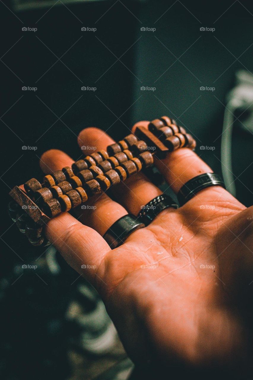 Dark scene with my wristband and rings part 2.