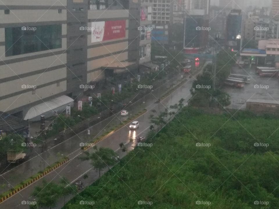 refection of water rain