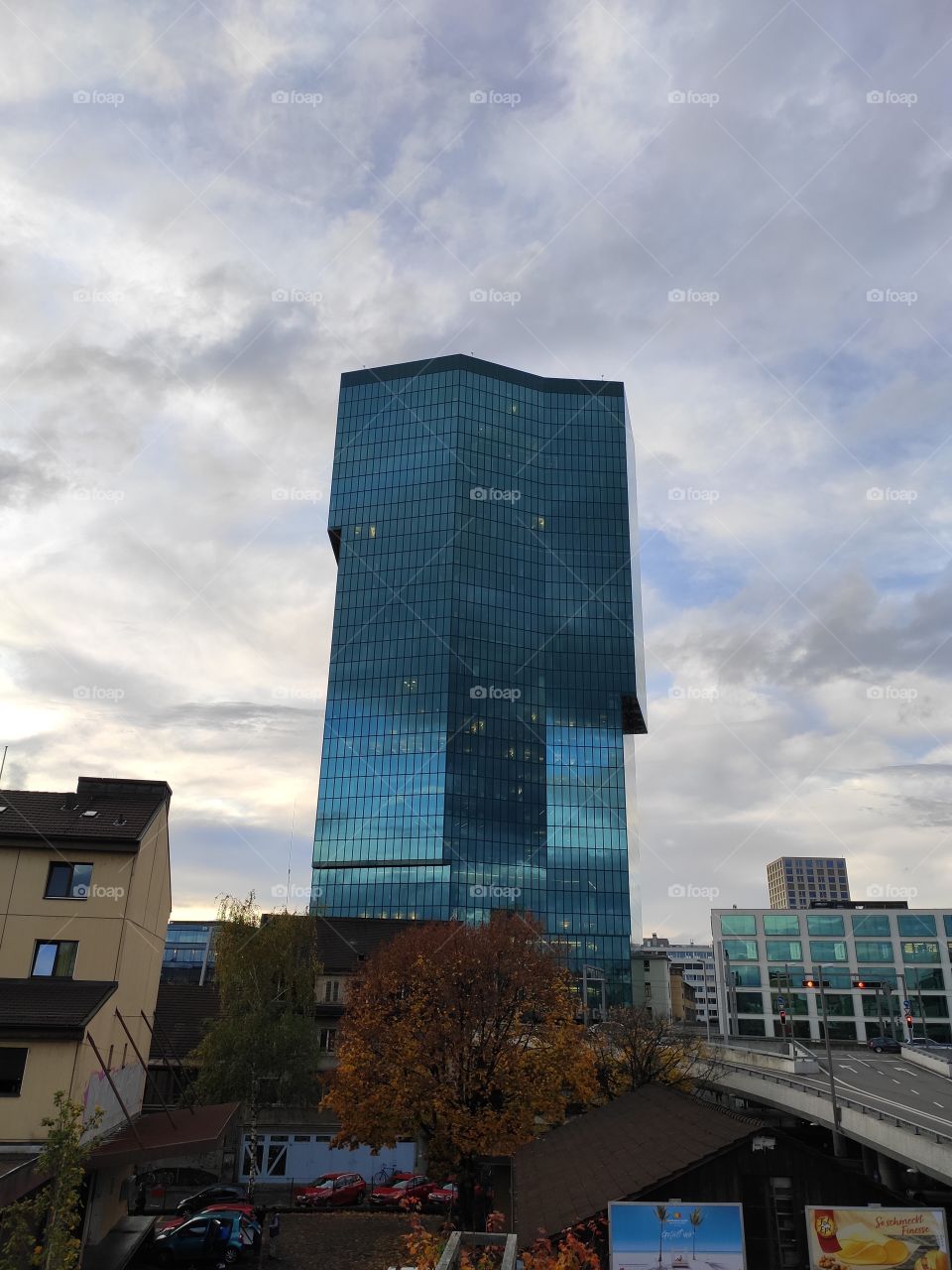 Zurich Switzerland glass skyscraper