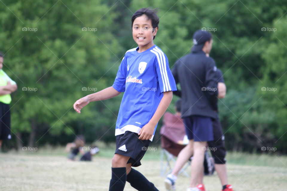 Portrait of smiling boy at outdoors