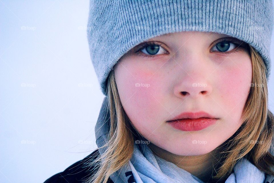 Close-up of girl's face