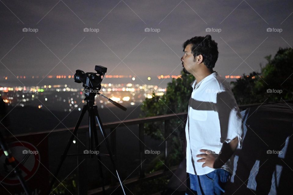 Making video of beautiful night 