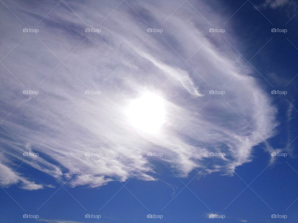 Cloud covered sun - Texas