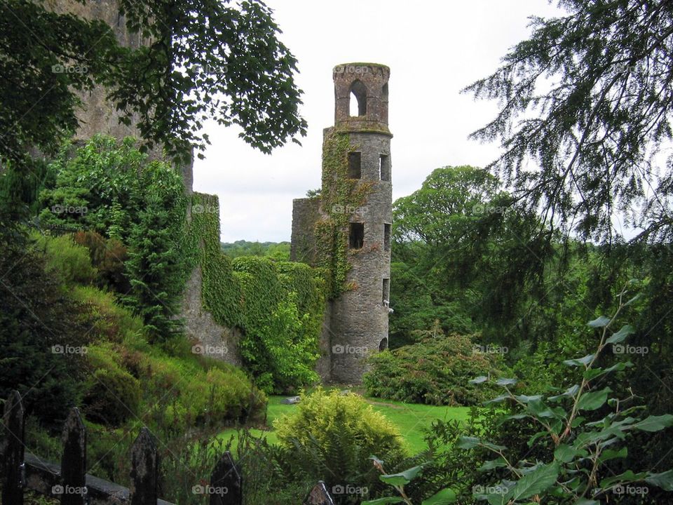 Tower in Irish garden 