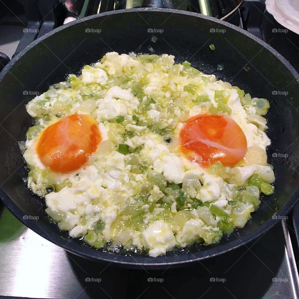 eggs and onions