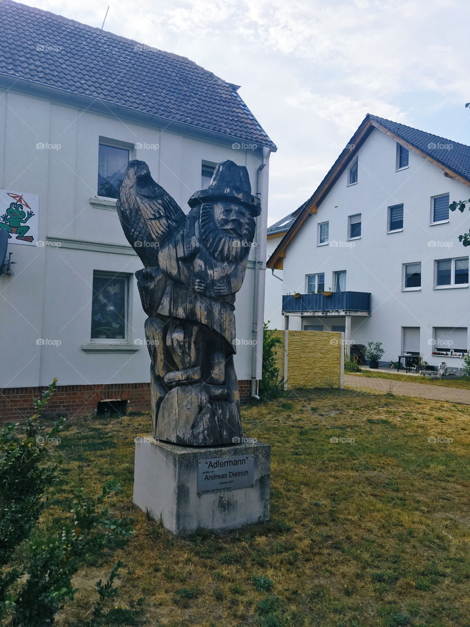 A statue of Eagle Man in Kemberg