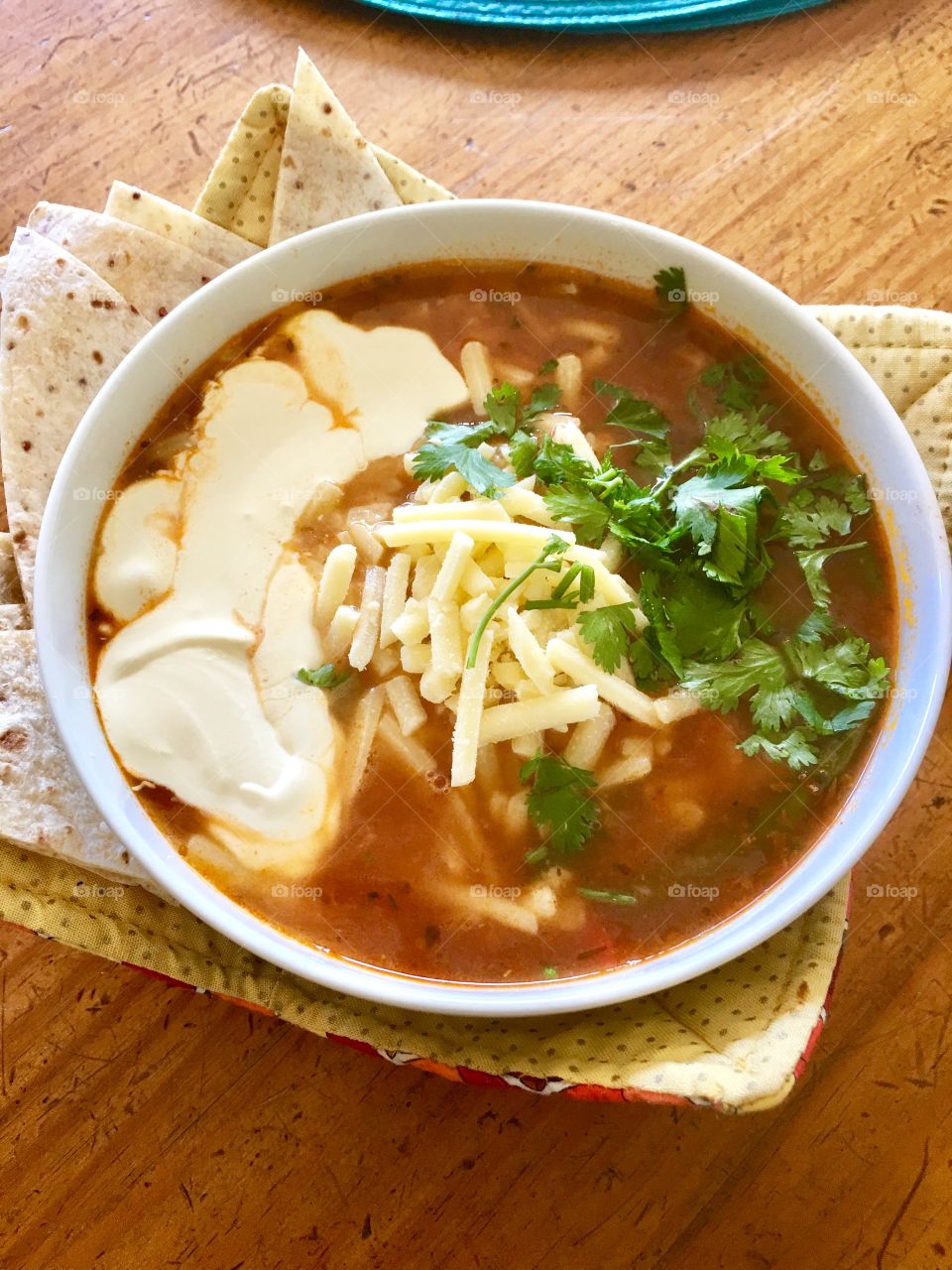 Bowl of Delicious Hearty Mexican Beef Taco Soup