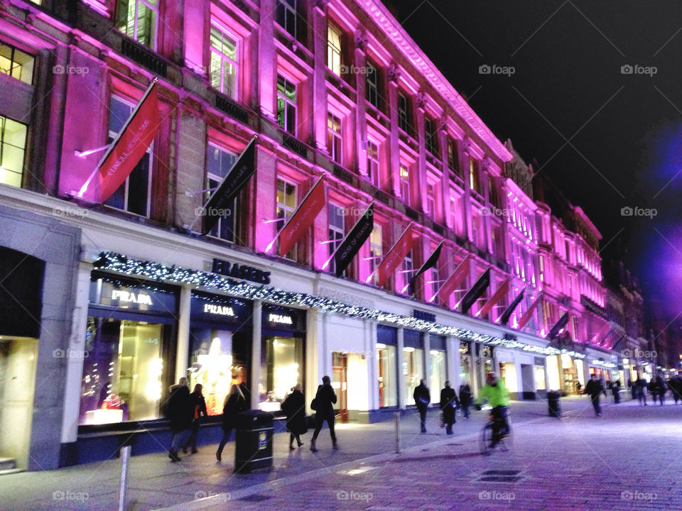 glasgow colourful night urban by robinseet