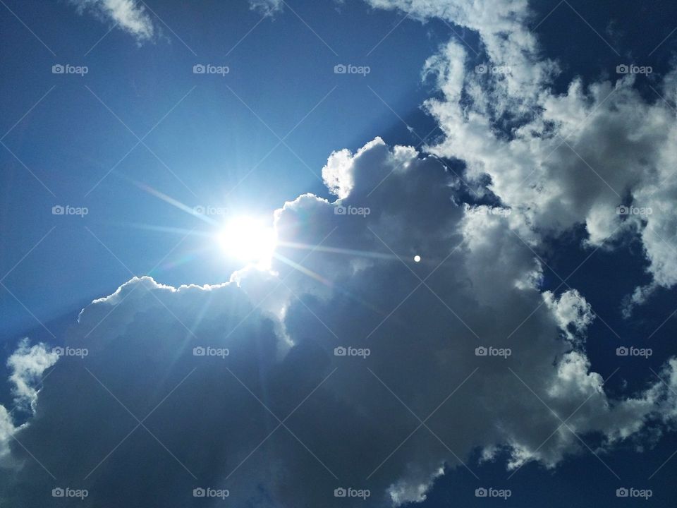 Sunlight over the cloud