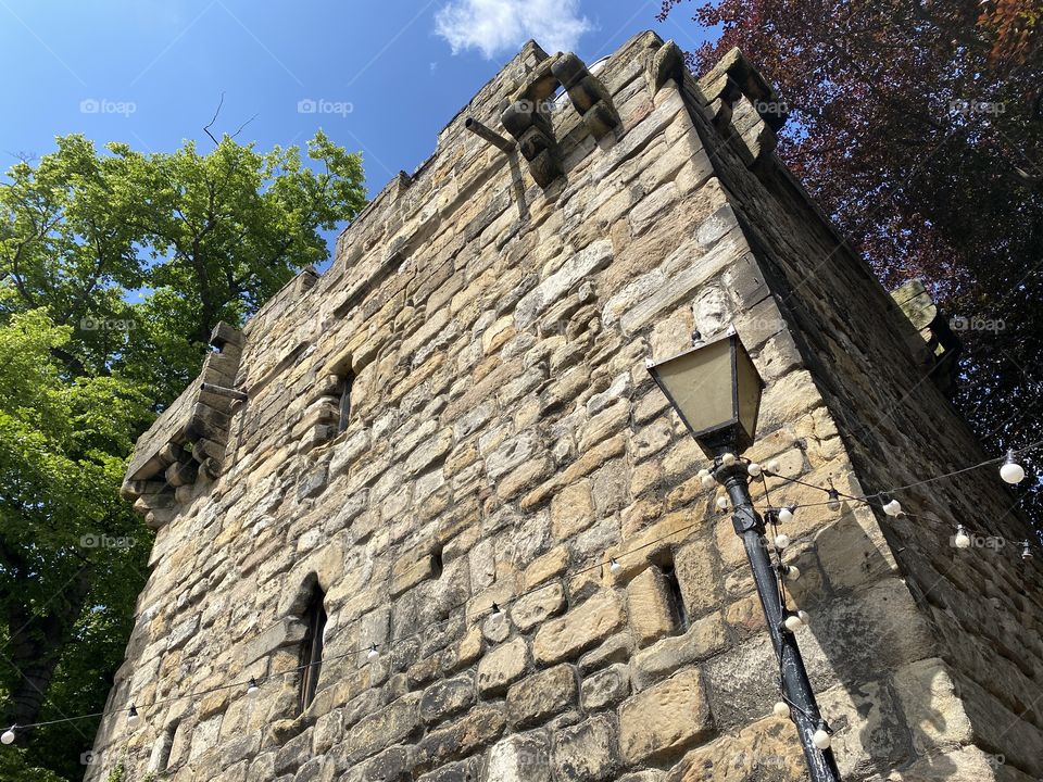 Roman blocks built into the vicars pele in Corbridge 