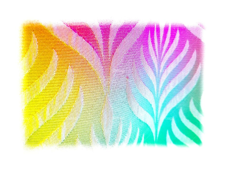 Texture illuminated by rainbow lights.  Creative background with white frame.