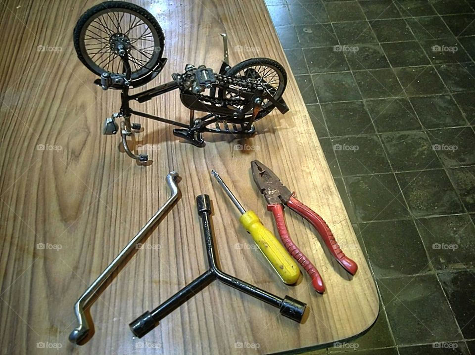 Old bicycle body repair