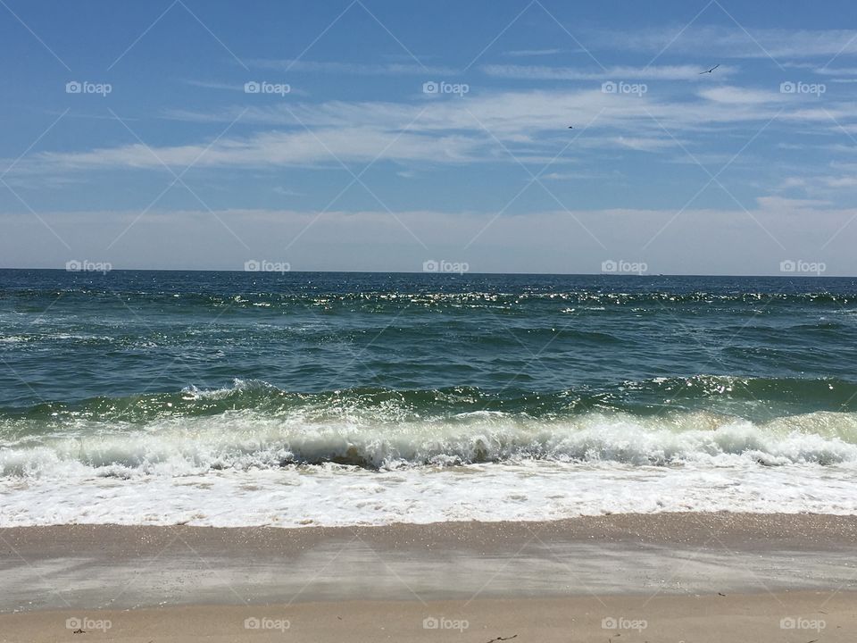 The Atlantic Ocean shot from the Jersey shore