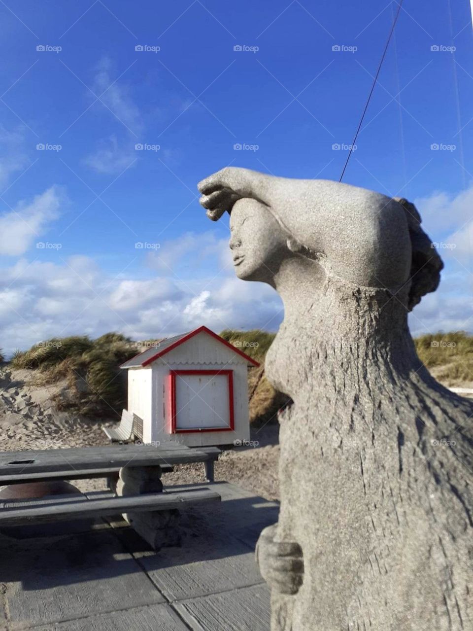 the sculpture Mary in Agger Jutland