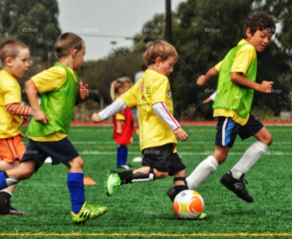 Kids Playing Soccer