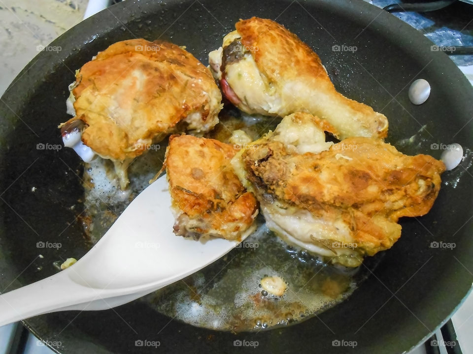 Frying Chicken Meat