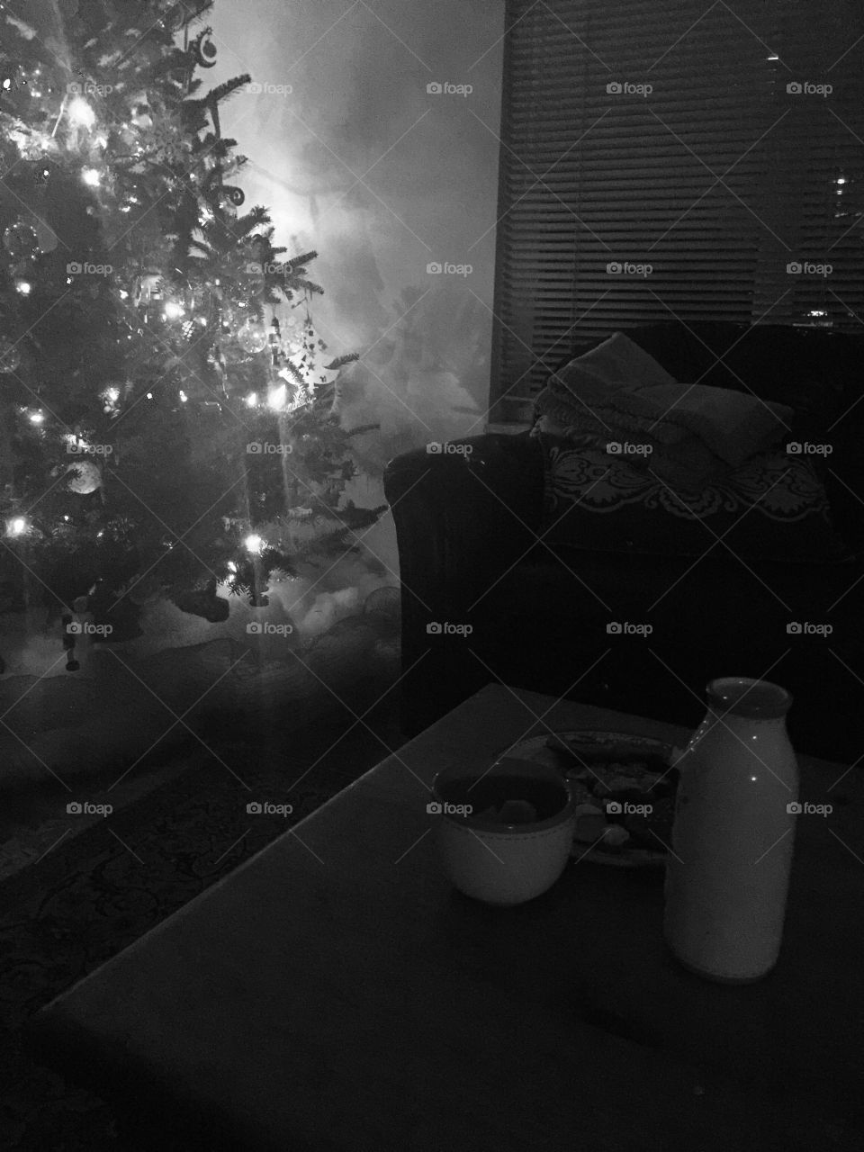 Black and white filter on Santa treats 