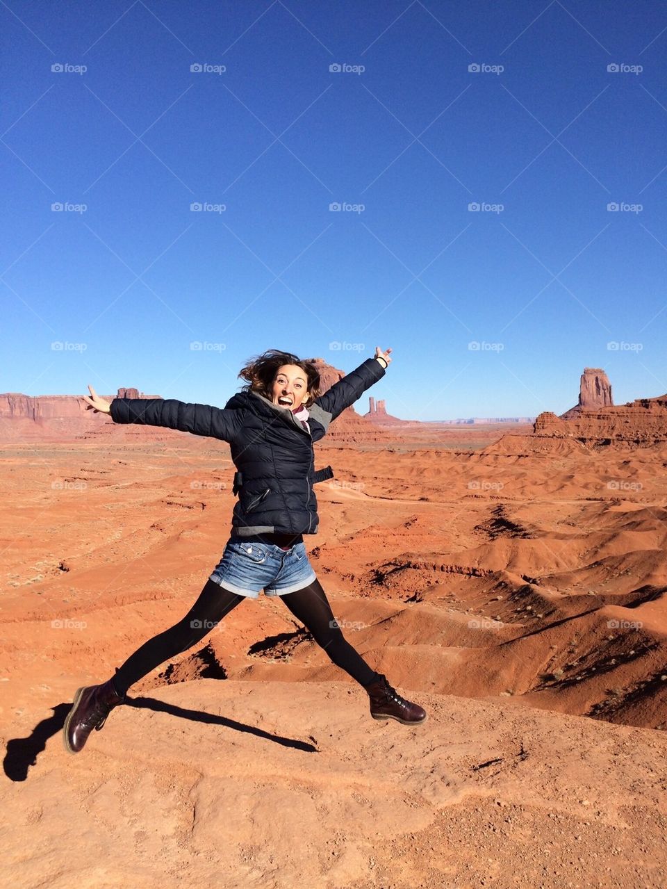 Jump at Monument Valley