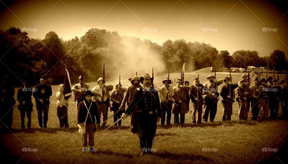 Civil war reenactment