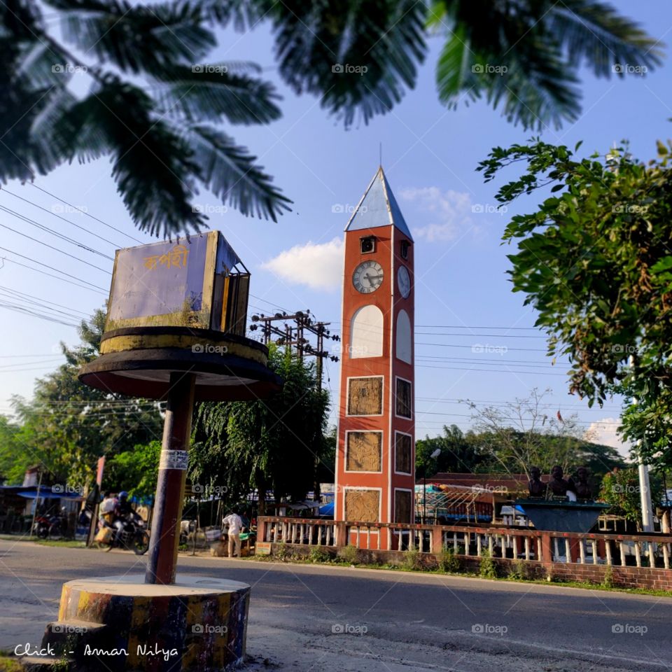Clook tower, Assam, India, watch, Road, Mobile photography nature's, traffic point