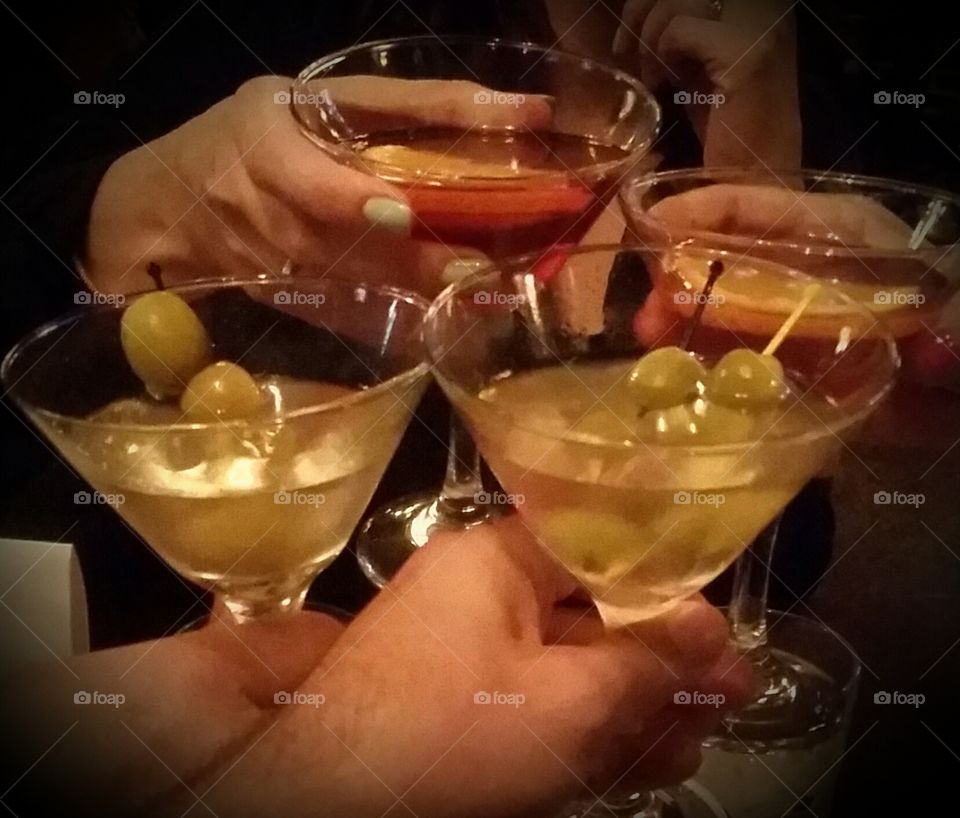 Martini night. Every other Friday we go out for dinner and Martinis