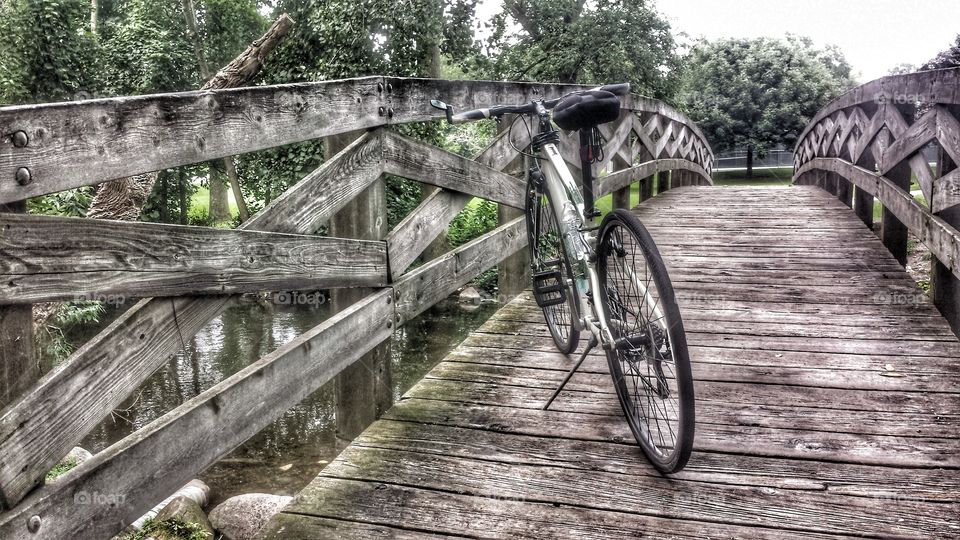 Bike on Footbridge