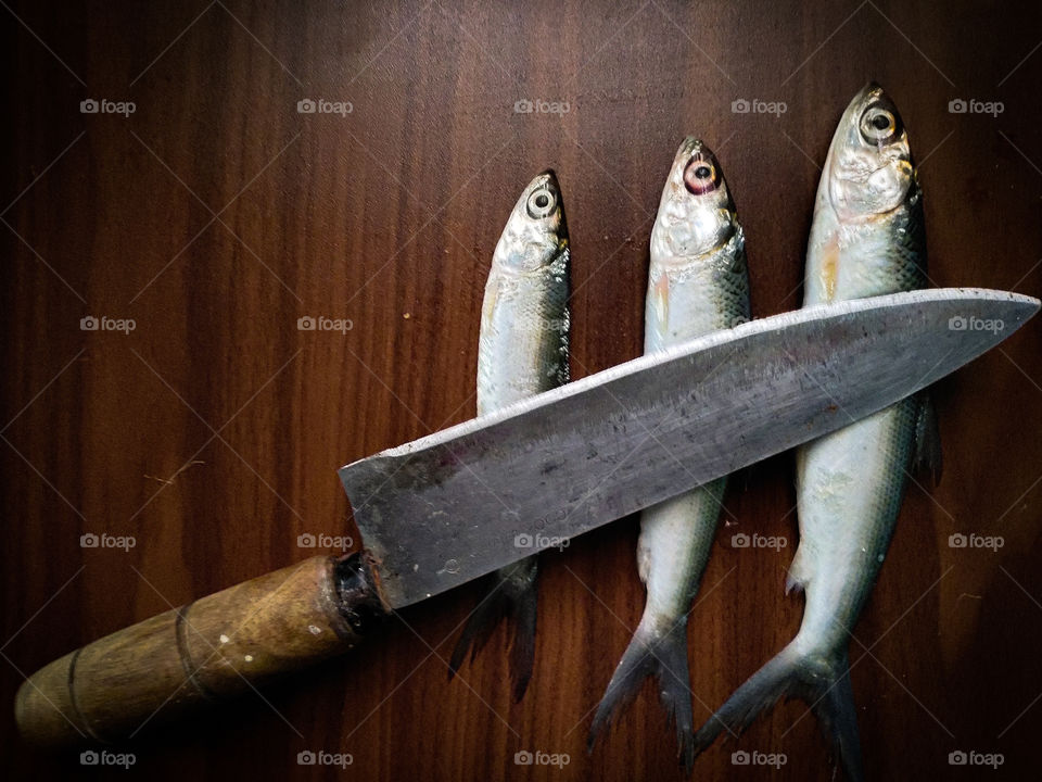 A knife and a Salmon fish!