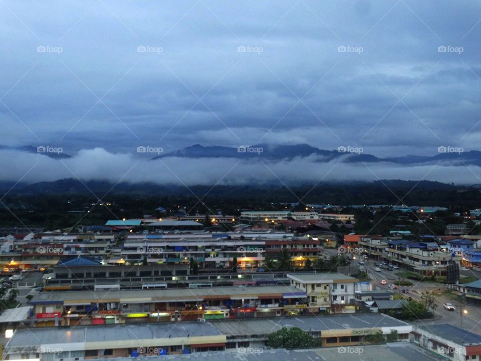 Town of Keningau in the morning