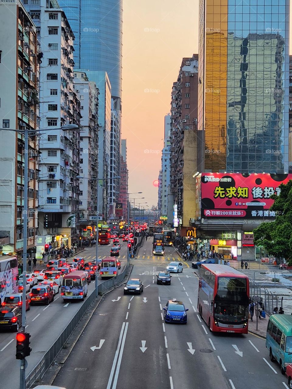 Sunset in Hong Kong