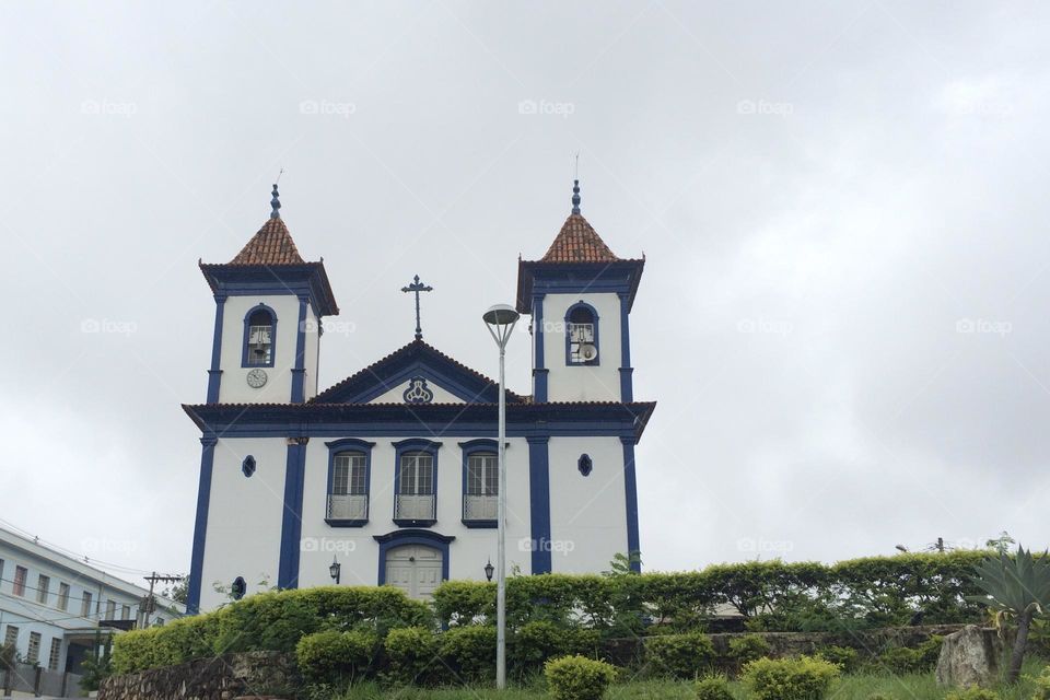 The cathedral of Sete Lagoas built in the 19th century still influenced by the Baroque