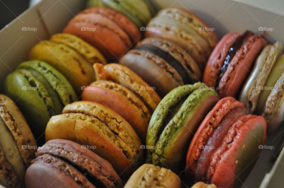 Box of French macaroons