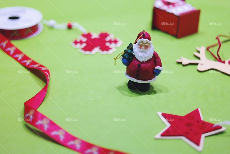 Christmas decorations lay flat