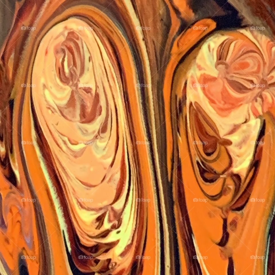 Acrylic pour abstract art 