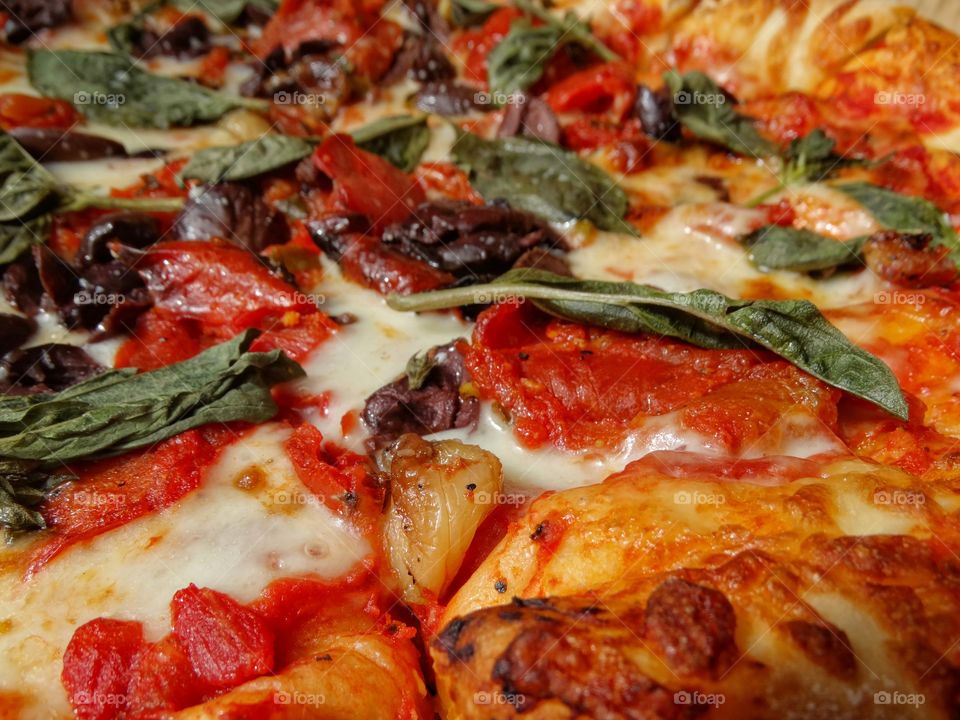 Pizza With Basil And Roasted Tomatoes