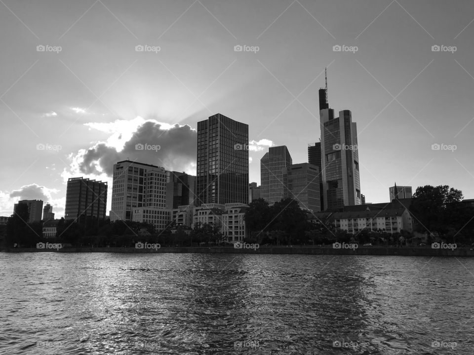 Black & white view from Frankfurt.