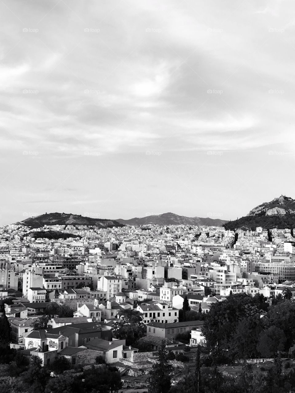 Athens in black and white 