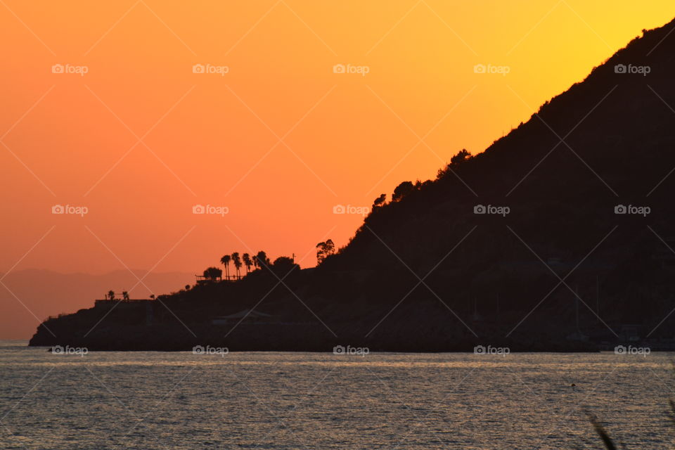 sunset in Alanya turkey