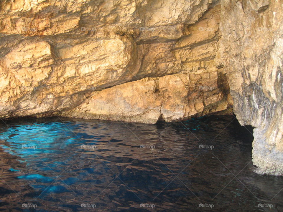 blue cave inside